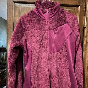 Columbia Maroon Fleece Jacket Size Large